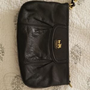 Coach wristlet - black leather